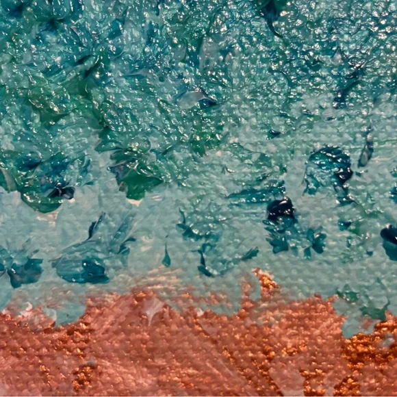 🌺Abstract Canvas Art in Blue & Green-Set of 3 🌺 - Picture 10 of 10